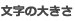 文字の大きさ