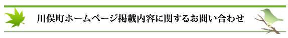 川俣町ホームページ掲載内容に関するお問い合わせ