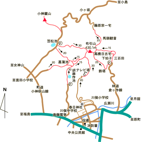 布引山登山マップの画像
