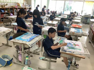 色塗りの様子