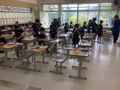 3年1組の図工の様子