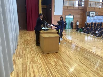 作文で入選した児童