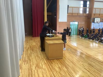 読書感想文で佳作を得た児童