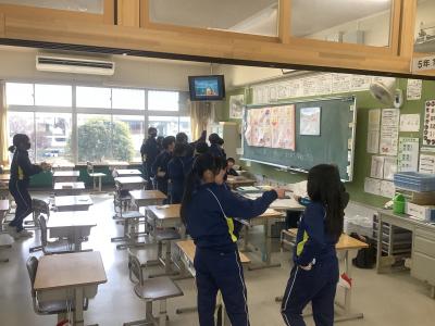 鬼退治をする5年生