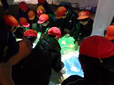 プロジェクションで学習する5年生