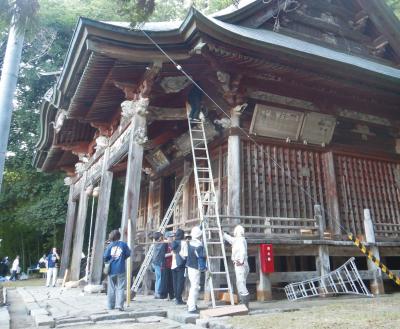 建物実測調査のようす_1