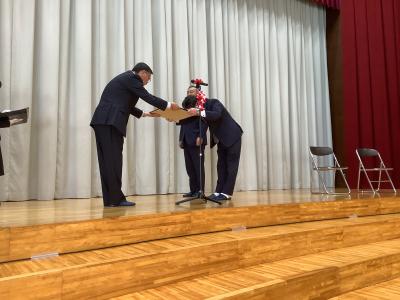 川俣町から須南電設へのお礼状授与