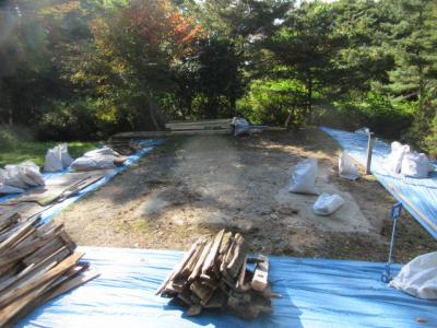 東屋解体後